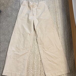 Jesse Kamm Cream Wide-Leg Pants